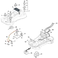 XR 3000 - 2025 - 2R9102023/UKC - Castel Garden Robot Mower Electrical Parts: Boards, Sensors And Displays Diagram