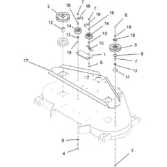 Countax Xrd Deck 42'' 20100050 - From 01-02-2014 - 03 Pulleys And Idlers