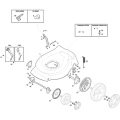 XS 48 EW - 2014 - 299480663/C11 - Castel Garden Rotary Mower Deck And Height Adjusting Diagram