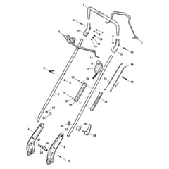 XS 53 HSW - 2012-2013 - 299536038/C11 - Castel Garden Rotary Mower Handle Upper Part Diagram