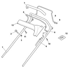 XTR 48 BS - 2014-2016 - 296506023/C14 - Castel Garden Rotary Mower Handle Upper Part Diagram