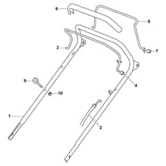 XTR 48 HS - 2014 - 296506138/C14 - Castel Garden Rotary Mower Handle Upper Part Diagram