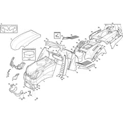 XTY 190 HD - 2017-2022 - 2T0950253/C17 - Castel Garden Ride On Mower Body Diagram