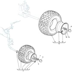 XTY 190 HD - 2017-2022 - 2T0950253/C17 - Castel Garden Ride On Mower Wheel Diagram