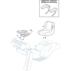 XTY 220 HD - 2018-2022 - 2T0980253/C18 - Castel Garden Ride On Mower Seat Diagram