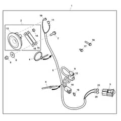 John Deere XUV590E - PC13270 - Horn Kit - ST809763