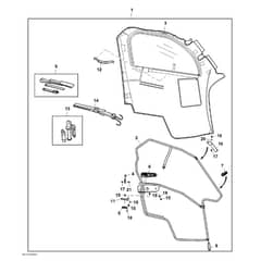 John Deere XUV590E - PC13270 - Cab Door - ST850237