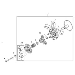 John Deere XUV590E - PC13270 - Primary Clutch - ST890385