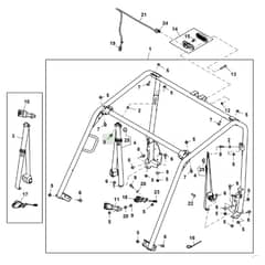 John Deere XUV590E - PC13270 - Rollover Protective - ST891990