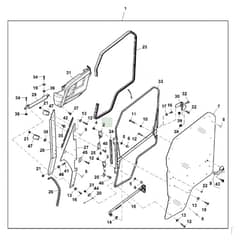 John Deere XUV590E - PC13270 - Door Kit - ST935504