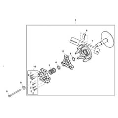John Deere XUV590E - PC13272 - Primary Clutch - ST890468