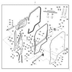 John Deere XUV590E - PC13272 - Door Kit - ST904674