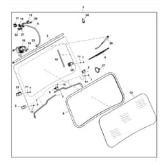John Deere XUV590E - PC16087 - Glass Windshield - ST1008717