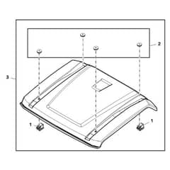 John Deere XUV590i - PC12784 - Poly Roof - ST720978