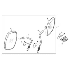 John Deere XUV590M - PC13271 - Exterior Mirror - ST848562