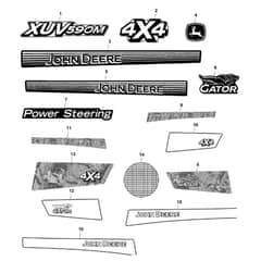 John Deere XUV590M - PC13271 - Labels - ST891443