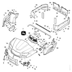John Deere XUV590M - PC13271 - Hood - ST892184
