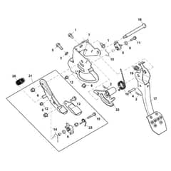 John Deere XUV590M - PC13273 - Brake Pedal - ST891027