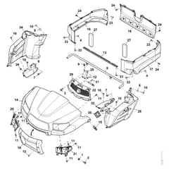 John Deere XUV590M - PC16084 - Hood - ST1002587
