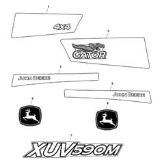 John Deere XUV590M - PC16084 - Labels - ST1003572