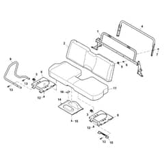 John Deere XUV590M - PC16088 - Bench Seat - ST1001292