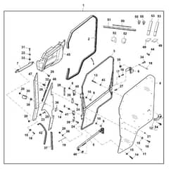 John Deere XUV590M - PC16088 - Door Kit - ST1009095