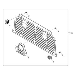 John Deere XUV825E - PC13310 - Rear Screen - ST927080