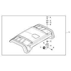 John Deere XUV825i - PC9958 - Poly Roof ( - 060000) - ST563016