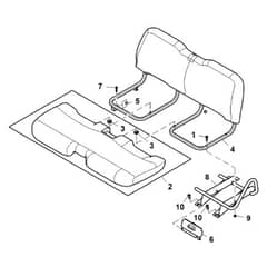 John Deere XUV825M - PC13308 - Bench Seat - ST897561