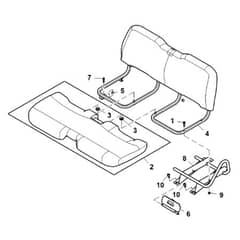 John Deere XUV825M - PC13308 - Bench Seat - ST897589