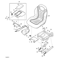 John Deere XUV825M - PC13309 - Bucket Seat - ST897458