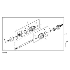 John Deere XUV825M - PC13309 - Front Axle - ST897605