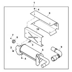John Deere XUV825M - PC13309 - Muffler Kit - ST927147
