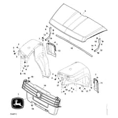 John Deere XUV825M - PC16090 - Hood - ST1001185