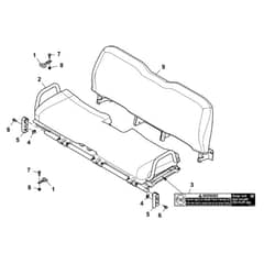 John Deere XUV825M - PC16090 - Bench Seat - ST1001970