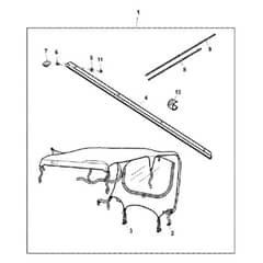 John Deere XUV835E - PC13094 - Canvas Roof - ST867119
