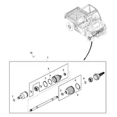 John Deere XUV835E - PC13094 - Front Axle - ST901180