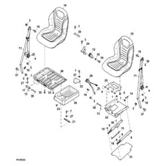 John Deere XUV835E - PC13094 - Bucket Seat - ST909061