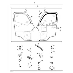 John Deere XUV835E - PC13094 - Canvas Door - ST912784