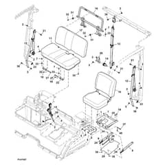 John Deere XUV835E - PC16094 - Bench Seat - ST1000500