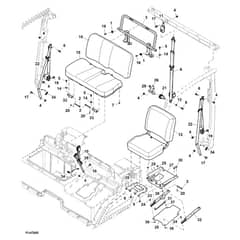 John Deere XUV835E - PC16094 - Bench Seat - ST1000631