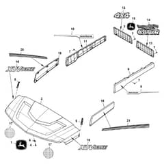 John Deere XUV835E - PC16094 - Hood - ST1002908