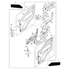 John Deere XUV835M - PC16082 - Door Kit - ST1002417