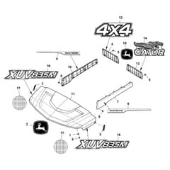 John Deere XUV835M - PC16082 - Hood - ST1003059