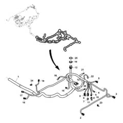 John Deere XUV835M - PC16082 - Chassis Wiring (1/5) - ST1005538