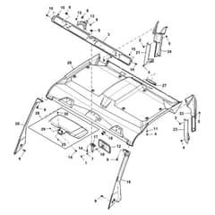 John Deere XUV835M - PC16082 - Headliner (050001 - ) - ST1031136