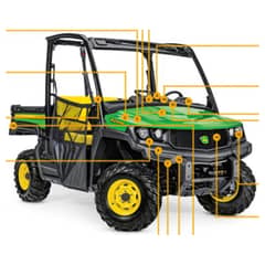 John Deere XUV835M S.N. 040001 Gator - Quick Reference Guide