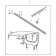 John Deere XUV835R - PC13096 - Canvas Roof - ST867119