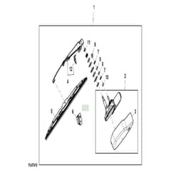 John Deere XUV835R - PC13096 - Windshield Wiper - ST868352