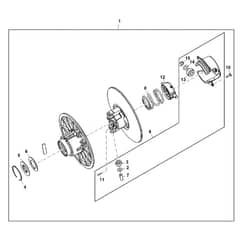 John Deere XUV835R - PC13096 - Secondary Clutch - ST898579